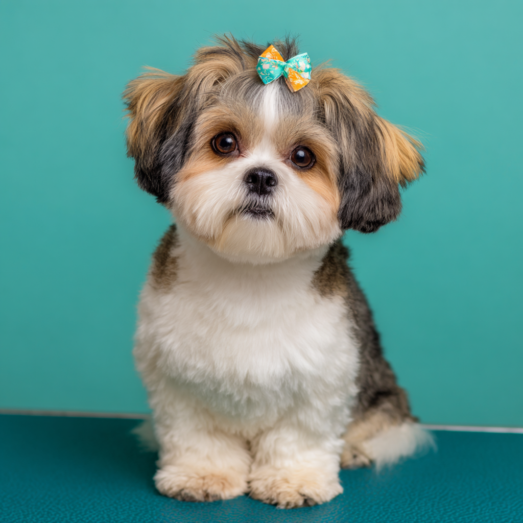 Happy groomed pup at Le Paw Spa