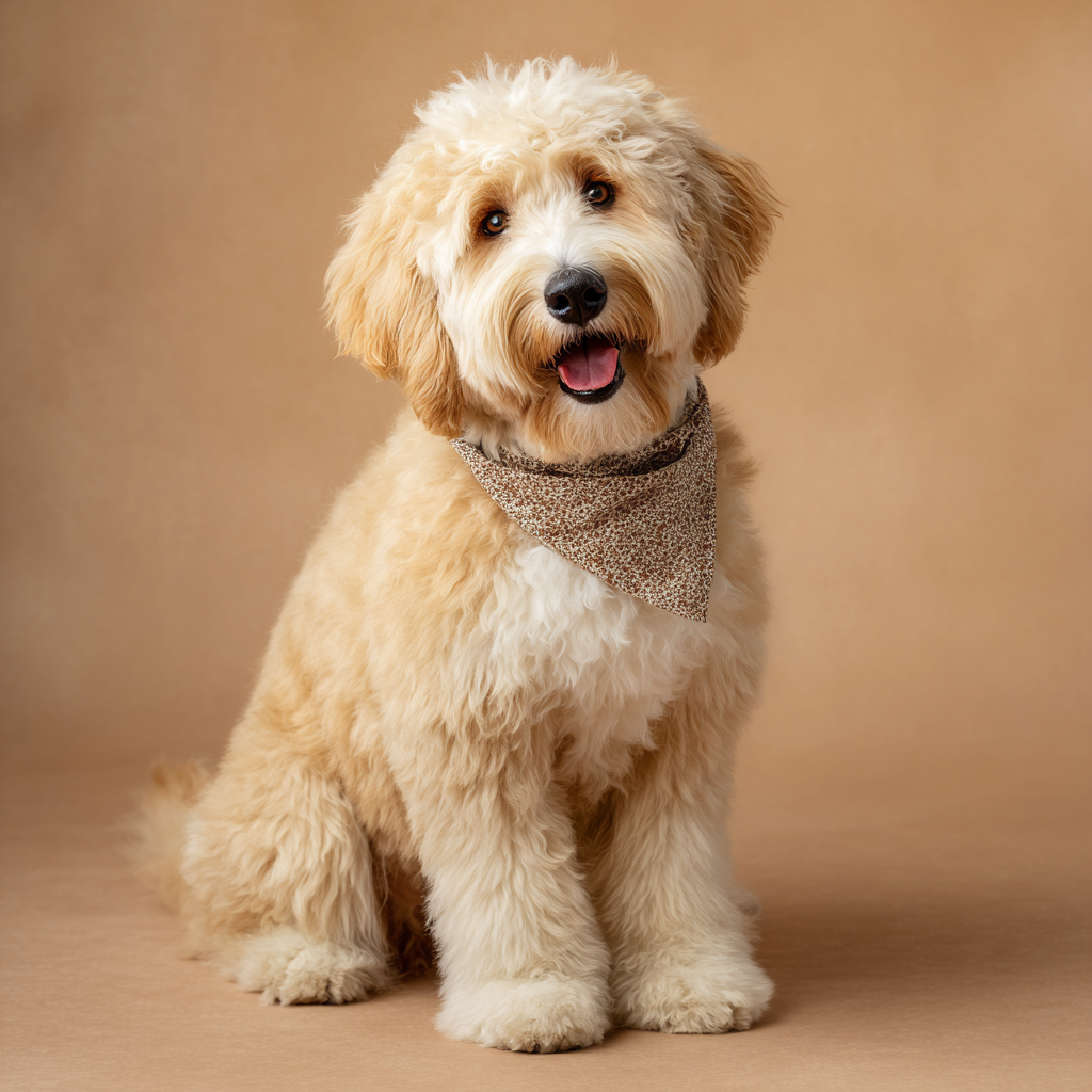 Adorable pet after spa treatment