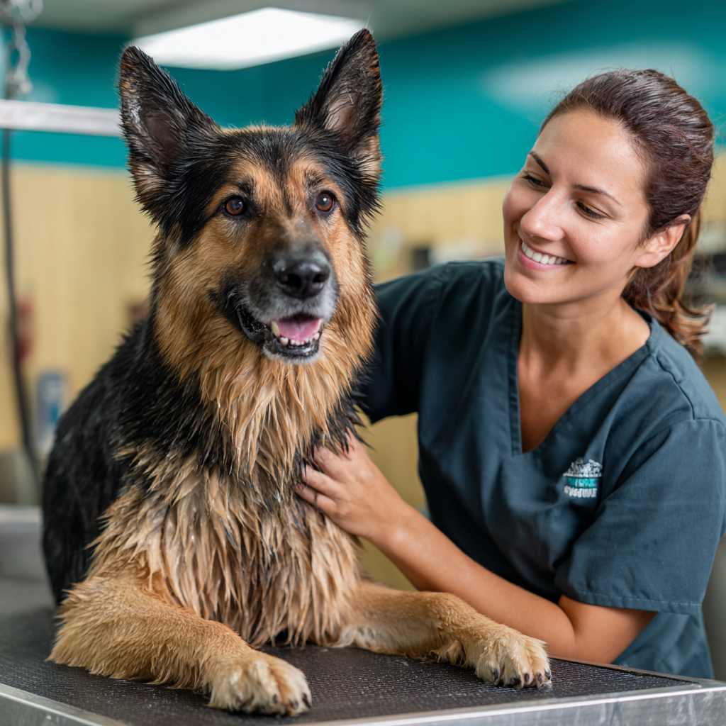 Fluffy fresh dog at Le Paw Spa